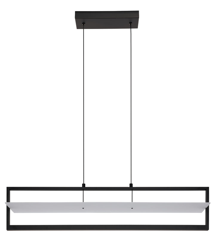 Farneta LED Linear Pendant in Structured Black - available from The Lighting Shoppe, trusted by Canadian homeowners