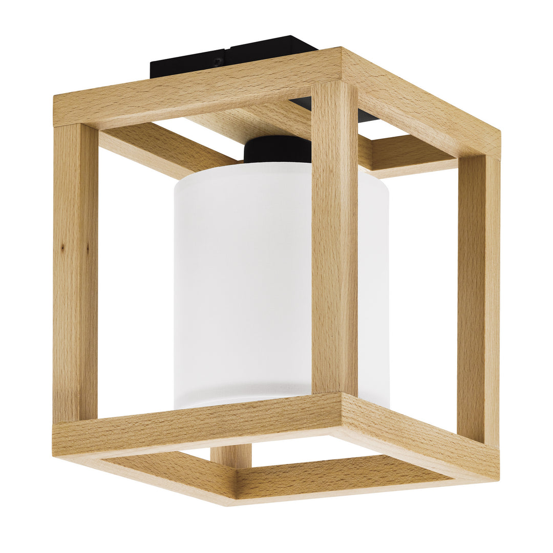 Granados One Light Ceiling Mount in Black, Beech Wood - available from The Lighting Shoppe, trusted by Canadian homeowners
