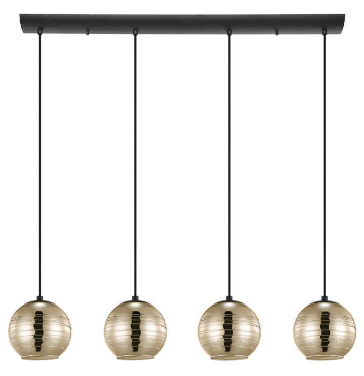 Lemorieta Four Light Pendant in Black - available from The Lighting Shoppe, trusted by Canadian homeowners