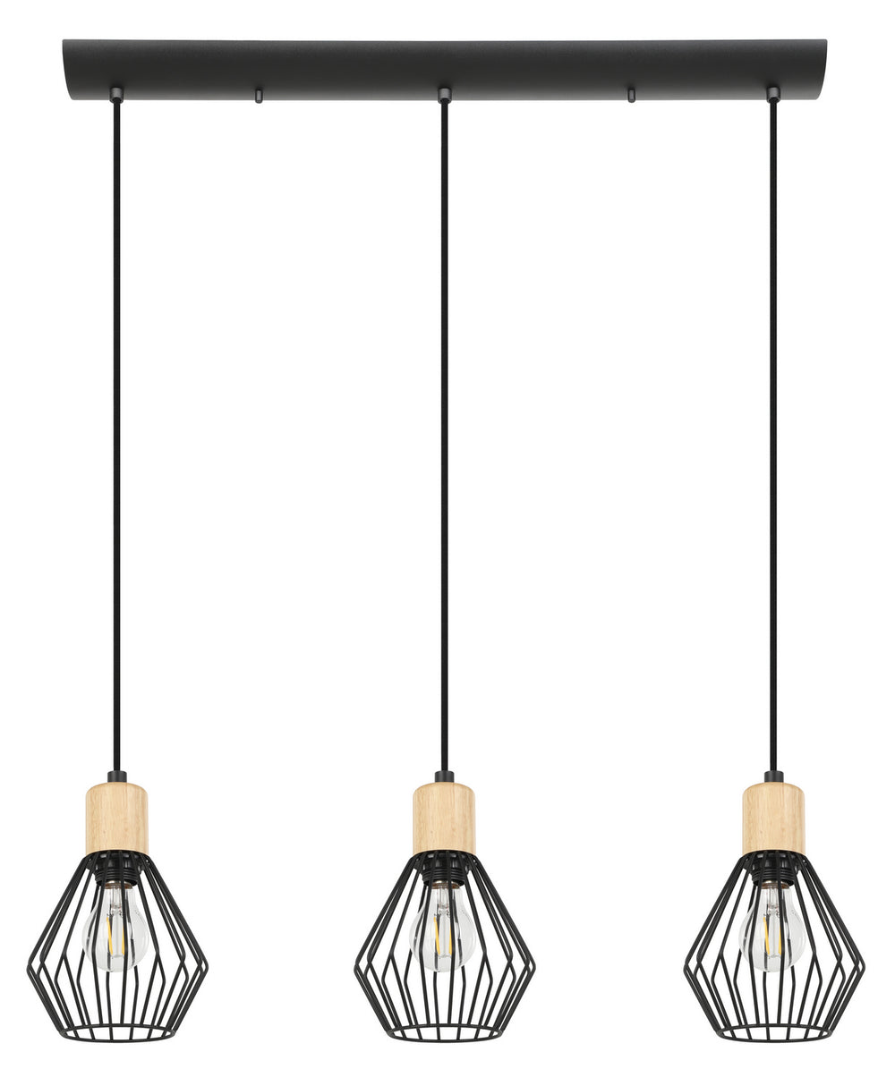 Palmorla Three Light Pendant in Structured Black - available from The Lighting Shoppe, trusted by Canadian homeowners
