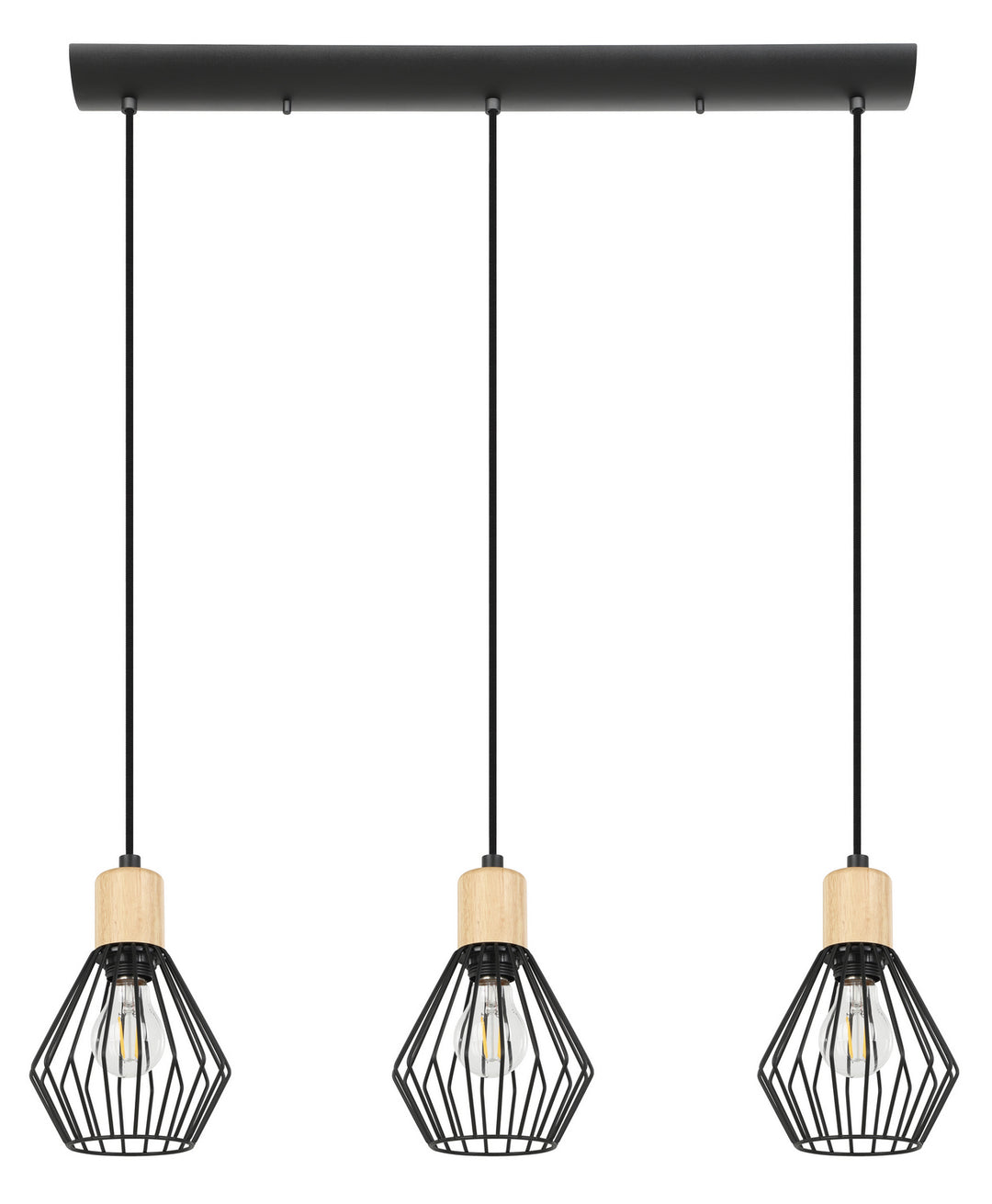 Palmorla Three Light Pendant in Structured Black - available from The Lighting Shoppe, trusted by Canadian homeowners