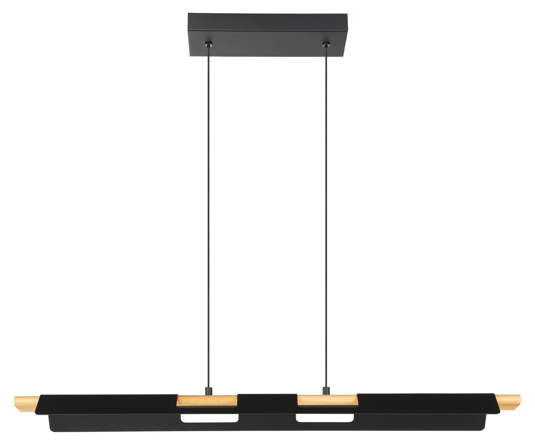 Ermua LED Pendant in Black & Wood - available from The Lighting Shoppe, trusted by Canadian homeowners