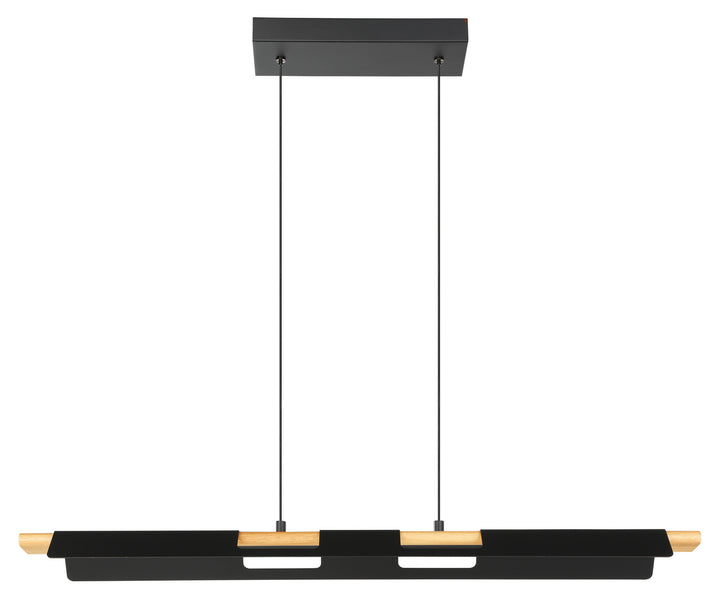 Ermua LED Pendant in Black & Wood - available from The Lighting Shoppe, trusted by Canadian homeowners