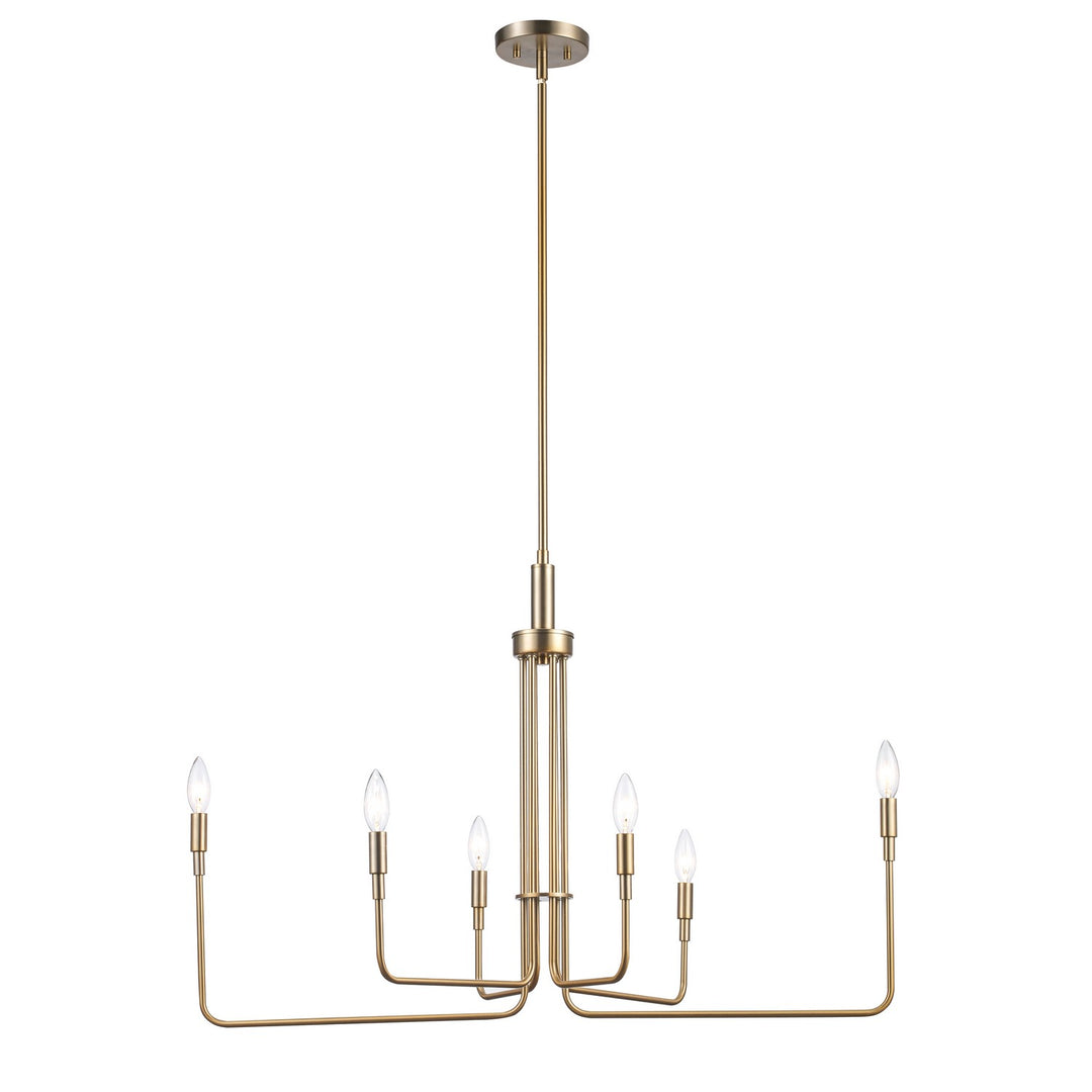 Charlotte Six Light Chandelier in Antique Gold - available from The Lighting Shoppe, trusted by Canadian homeowners