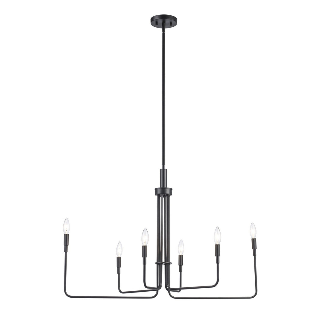 Charlotte Six Light Chandelier in Black - available from The Lighting Shoppe, trusted by Canadian homeowners