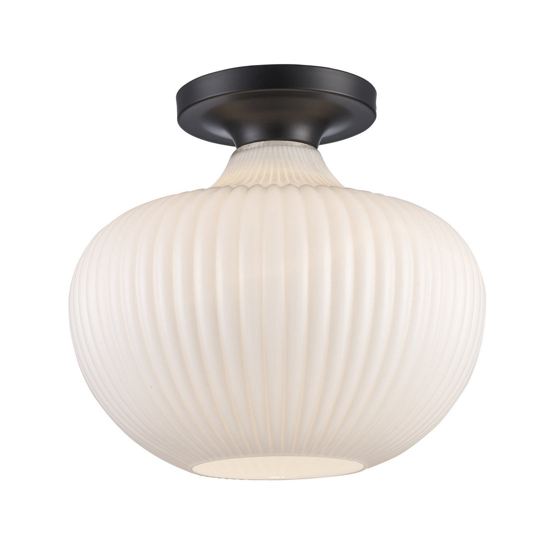 Aristo One Light Flush Mount in Black - available from The Lighting Shoppe, trusted by Canadian homeowners