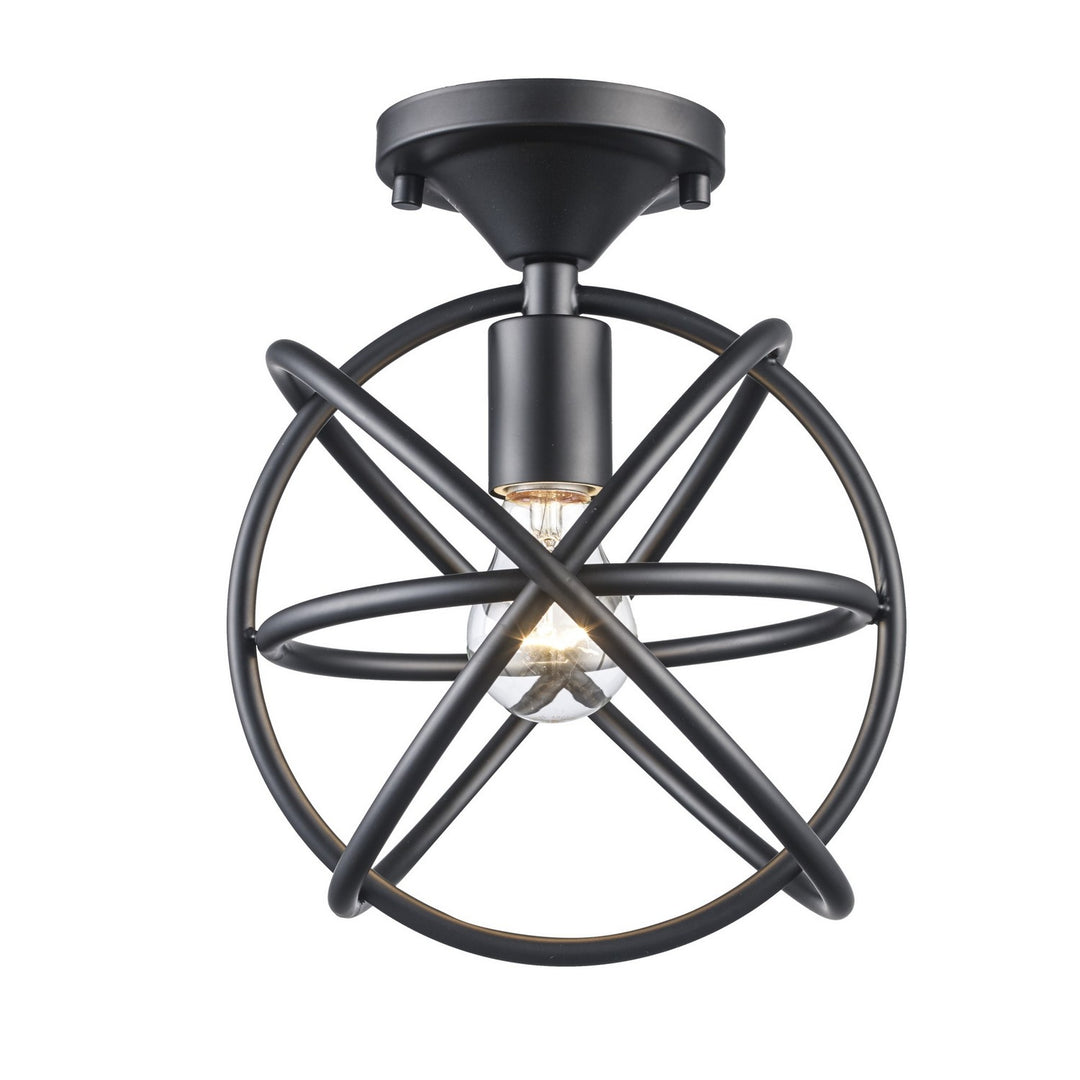 Viewridge One Light Flush Mount in Black - available from The Lighting Shoppe, trusted by Canadian homeowners