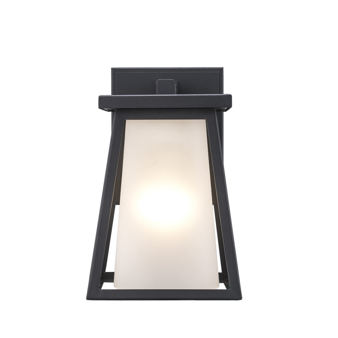 Kingsbury One Light Outdoor Wall Mount in Black - available from The Lighting Shoppe, trusted by Canadian homeowners