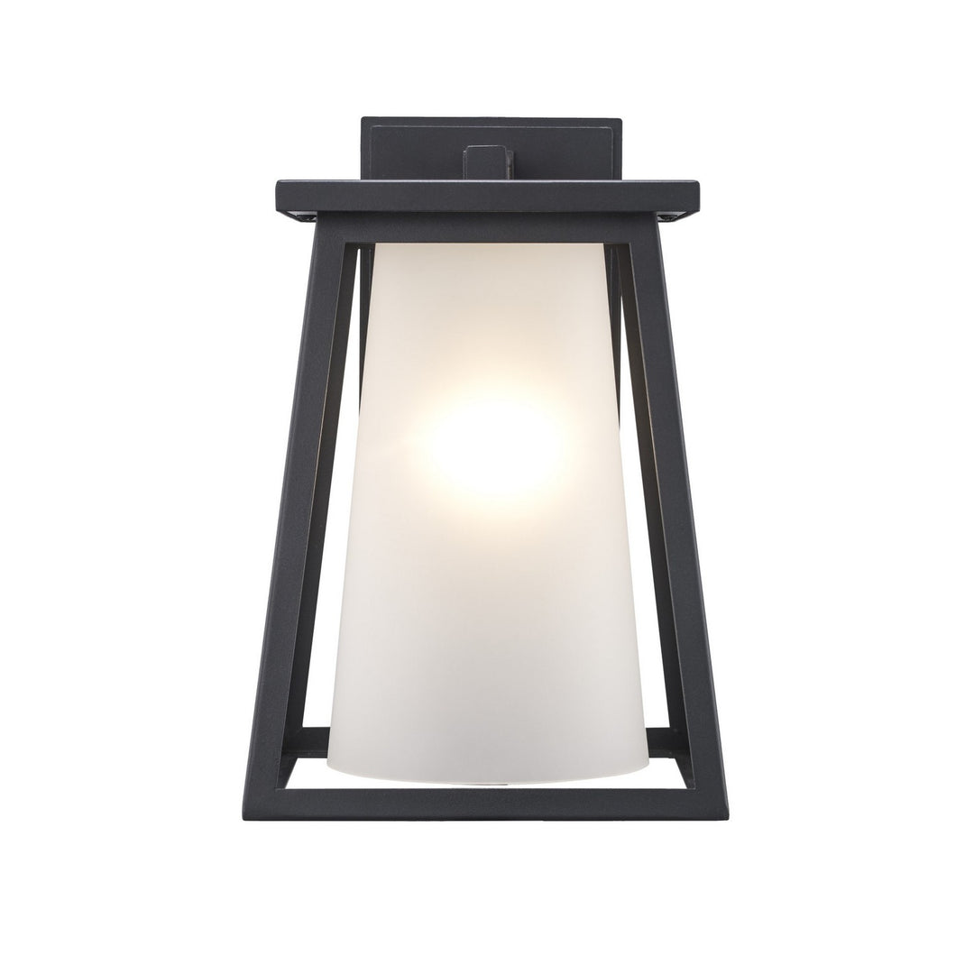 Kingsbury One Light Outdoor Wall Mount in Black - available from The Lighting Shoppe, trusted by Canadian homeowners
