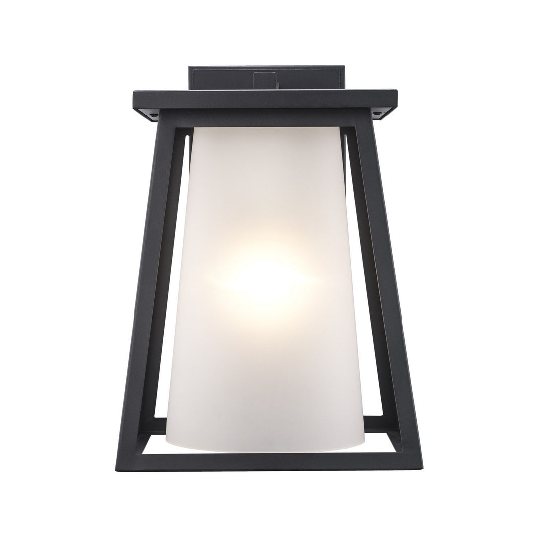 Kingsbury One Light Outdoor Wall Mount in Black - available from The Lighting Shoppe, trusted by Canadian homeowners