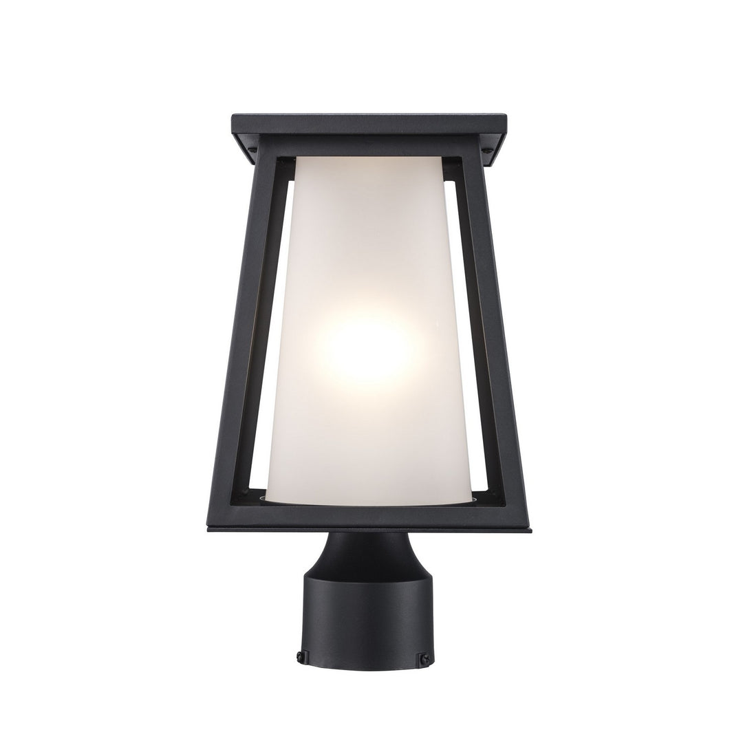 Kingsbury One Light Post Lantern in Black - available from The Lighting Shoppe, trusted by Canadian homeowners