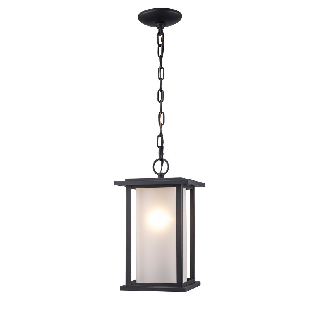 Shaakar One Light Outdoor Hanging Lantern in Black - available from The Lighting Shoppe, trusted by Canadian homeowners