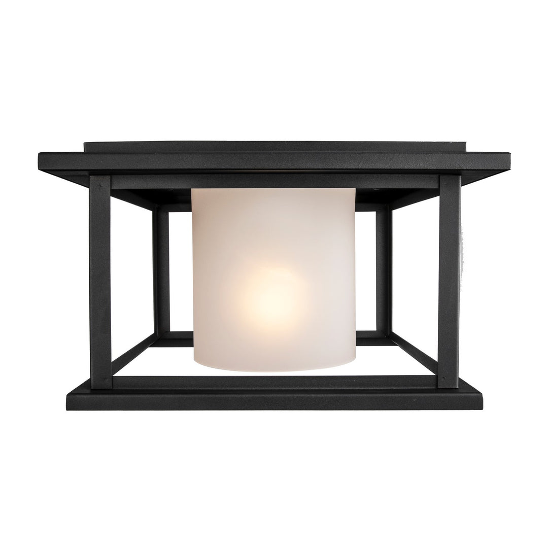 Shaakar One Light Outdoor Flush Mount in Black - available from The Lighting Shoppe, trusted by Canadian homeowners