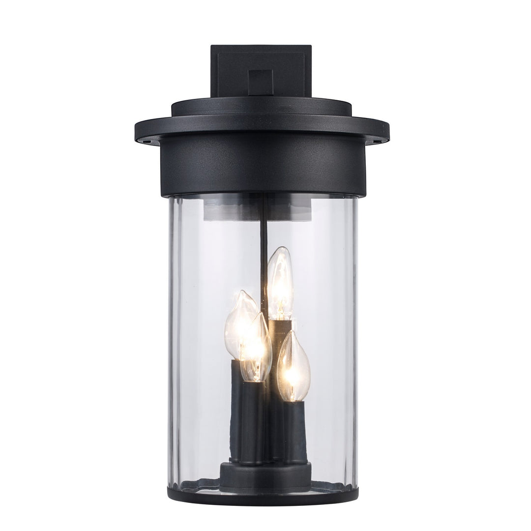 Carmel Four Light Outdoor Wall Mount in Black - available from The Lighting Shoppe, trusted by Canadian homeowners