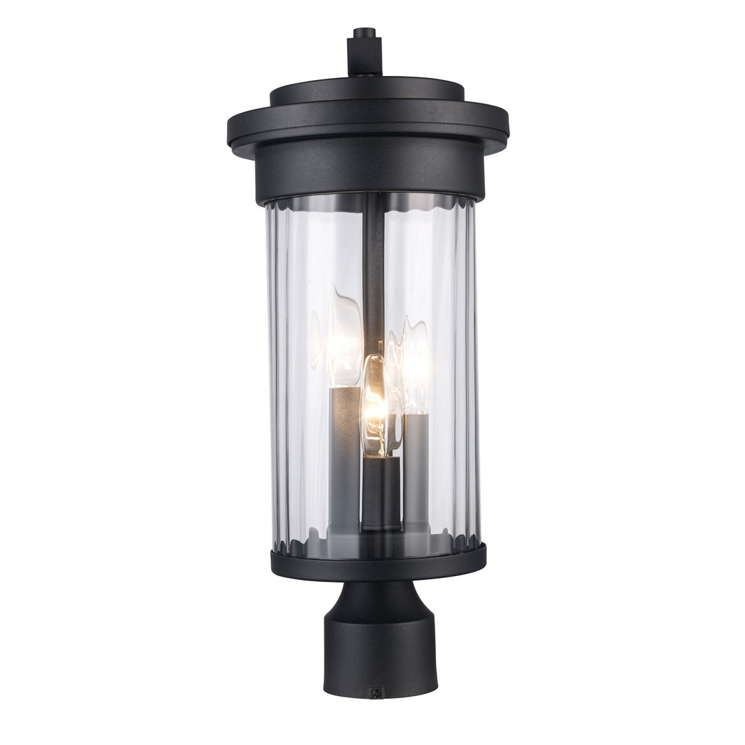 Carmel Three Light Post Lantern in Black - available from The Lighting Shoppe, trusted by Canadian homeowners