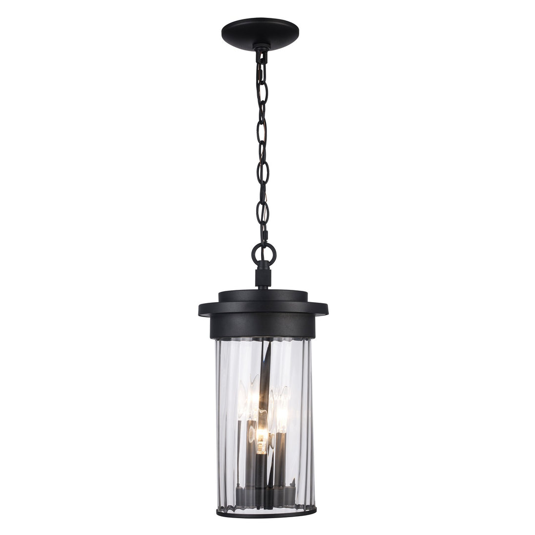 Carmel Three Light Outdoor Hanging Lantern in Black - available from The Lighting Shoppe, trusted by Canadian homeowners