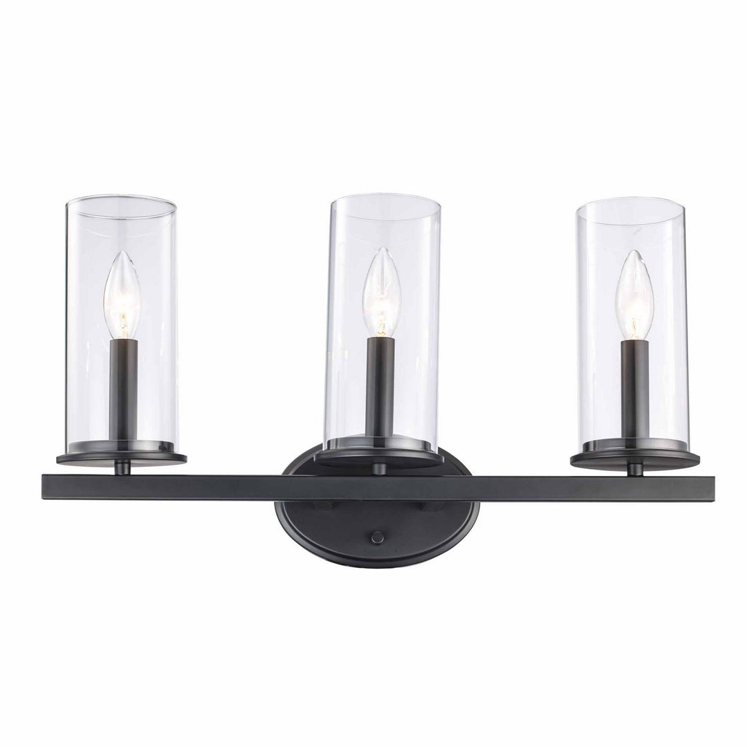 Meadowlark Three Light Vanity in Black - available from The Lighting Shoppe, trusted by Canadian homeowners
