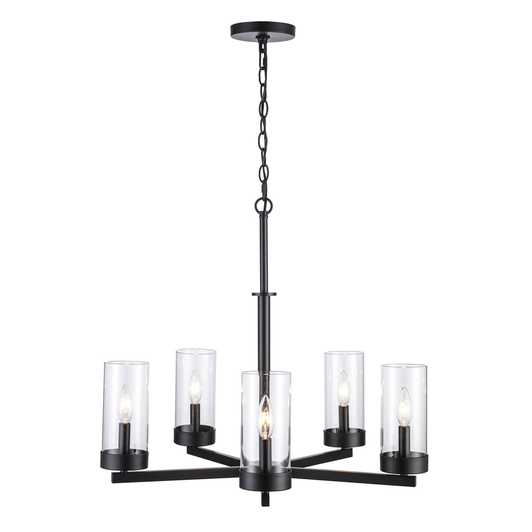 Meadowlark Five Light Chandelier in Black - available from The Lighting Shoppe, trusted by Canadian homeowners