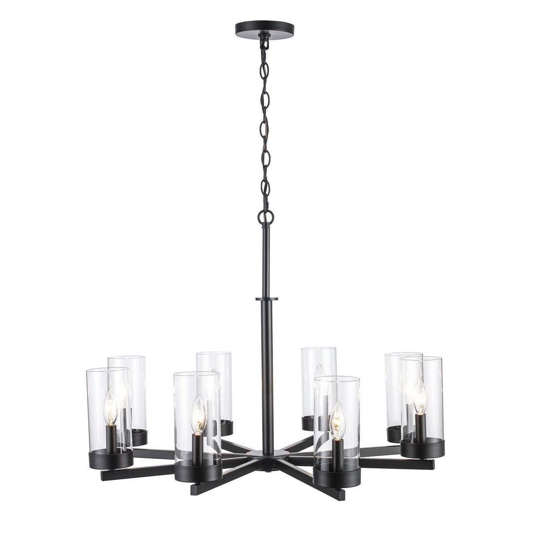 Meadowlark Eight Light Chandelier in Black - available from The Lighting Shoppe, trusted by Canadian homeowners