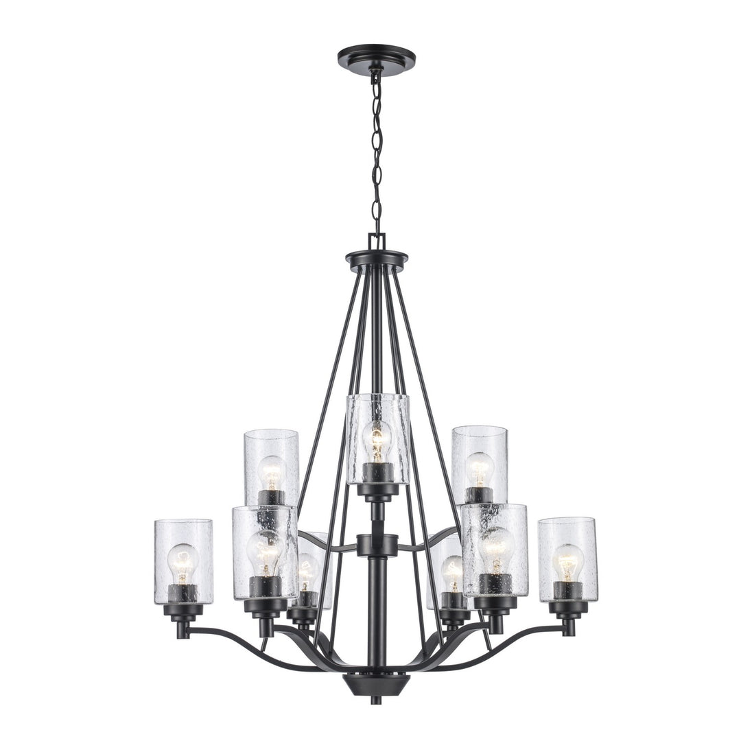 Mod Pod Nine Light Chandelier in Black - available from The Lighting Shoppe, trusted by Canadian homeowners