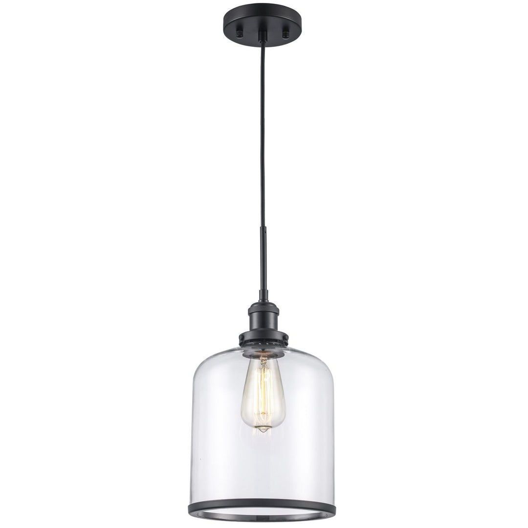 Dorina One Light Pendant in Black - available from The Lighting Shoppe, trusted by Canadian homeowners