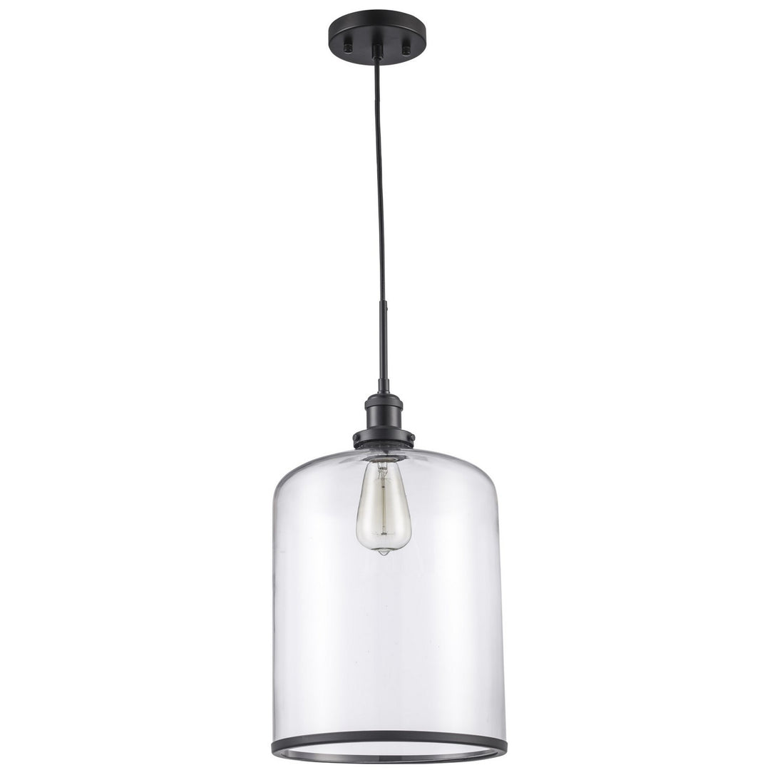 Dorina One Light Pendant in Black - available from The Lighting Shoppe, trusted by Canadian homeowners