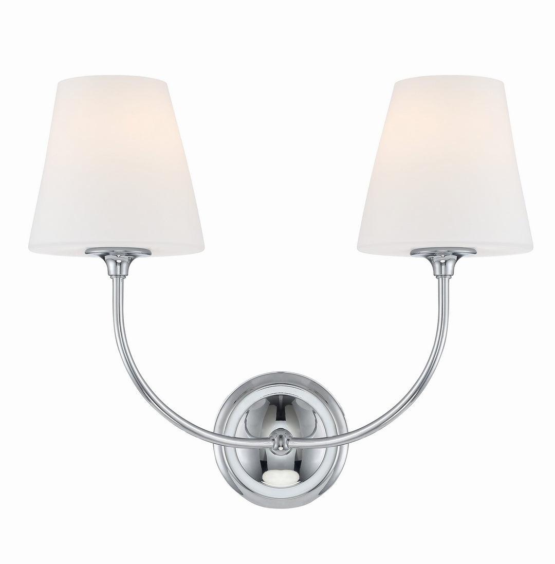 Sylvan Two Light Wall Sconce in Polished Chrome - available from The Lighting Shoppe, trusted by Canadian homeowners