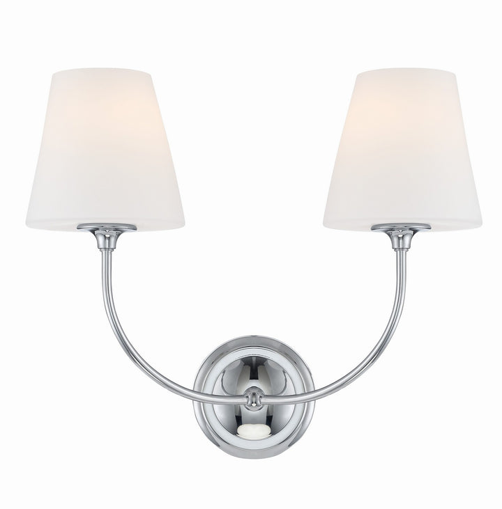 Sylvan Two Light Wall Sconce in Polished Chrome - available from The Lighting Shoppe, trusted by Canadian homeowners