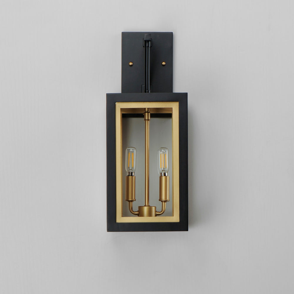 Maxim - 30054CLBKGLD - Two Light Outdoor Wall Sconce - Neoclass - Black / Gold
