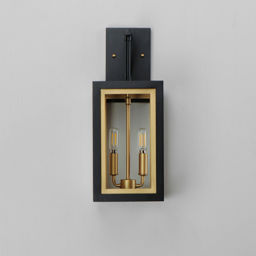 Maxim - 30054CLBKGLD - Two Light Outdoor Wall Sconce - Neoclass - Black / Gold