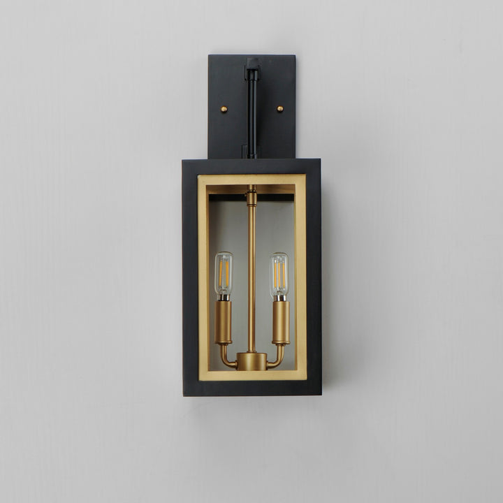 Maxim - 30054CLBKGLD - Two Light Outdoor Wall Sconce - Neoclass - Black / Gold