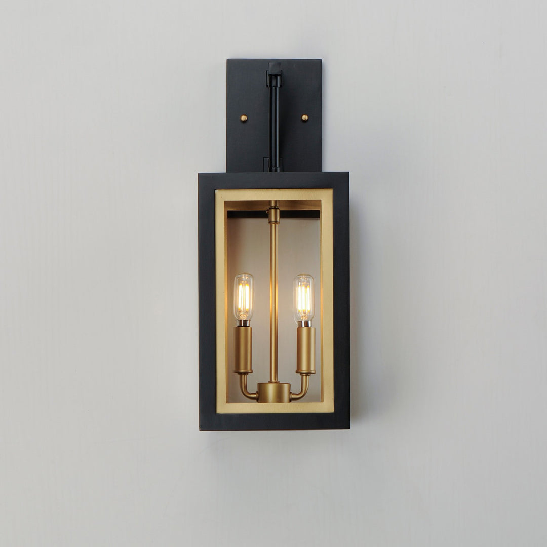 Maxim - 30054CLBKGLD - Two Light Outdoor Wall Sconce - Neoclass - Black / Gold