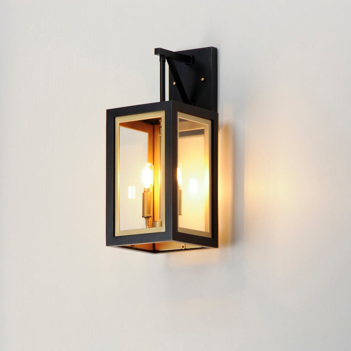 Maxim - 30054CLBKGLD - Two Light Outdoor Wall Sconce - Neoclass - Black / Gold
