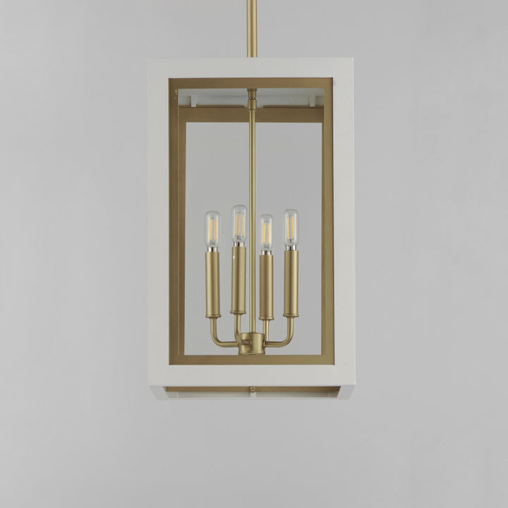 Maxim - 30058CLWTGLD - Four Light Outdoor Pendant - Neoclass - White/Gold