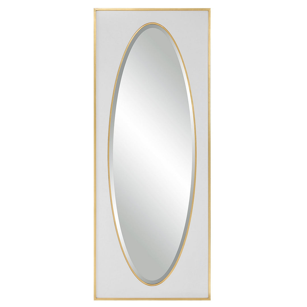 Danbury Mirror in White And Gold Leaf - available from The Lighting Shoppe, trusted by Canadian homeowners