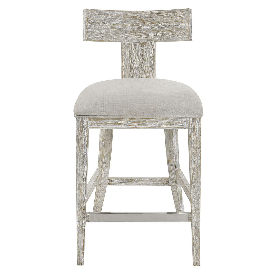 Idris Counter Stool in Whitewashed - available from The Lighting Shoppe, trusted by Canadian homeowners