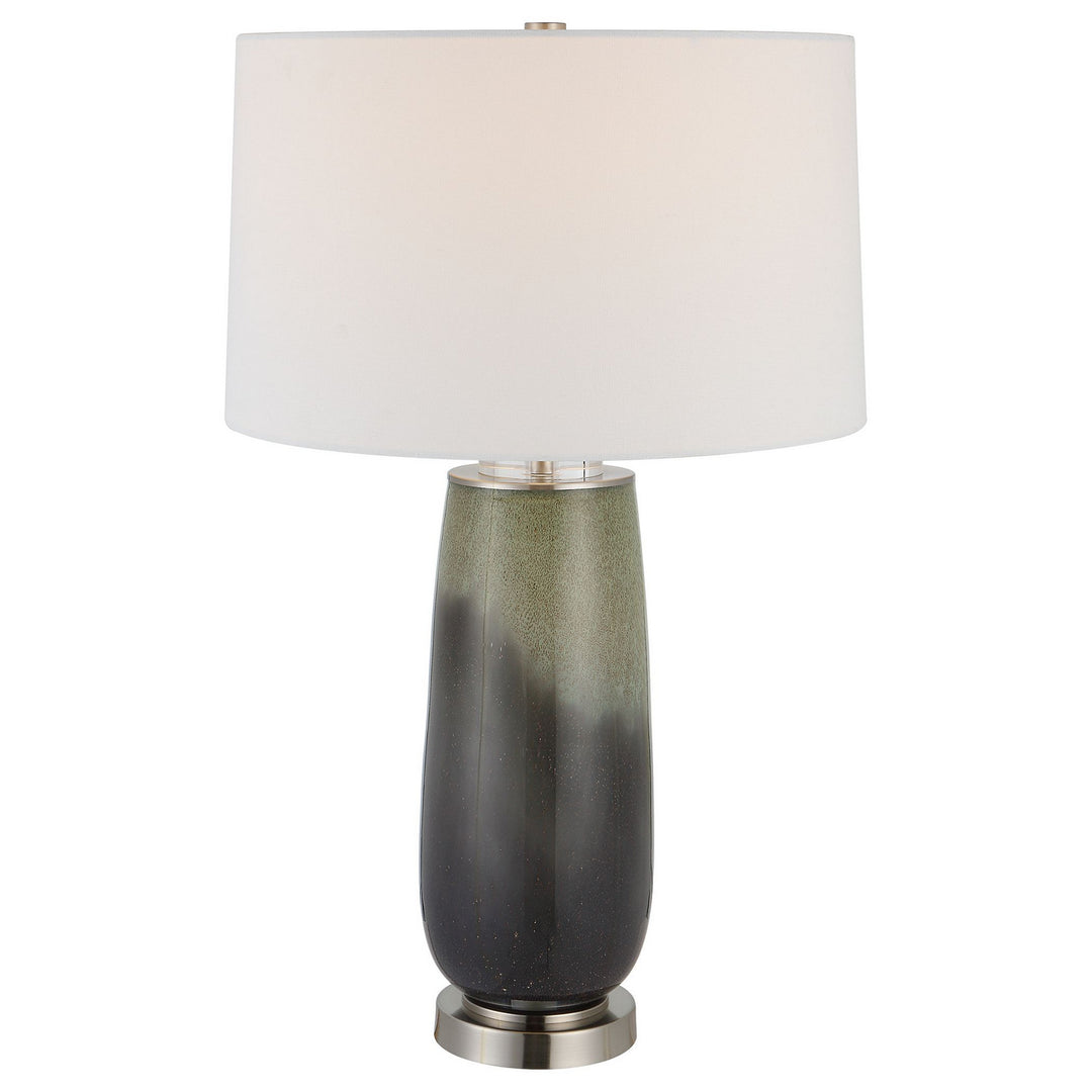 Campa One Light Table Lamp in Brushed Nickel - available from The Lighting Shoppe, trusted by Canadian homeowners