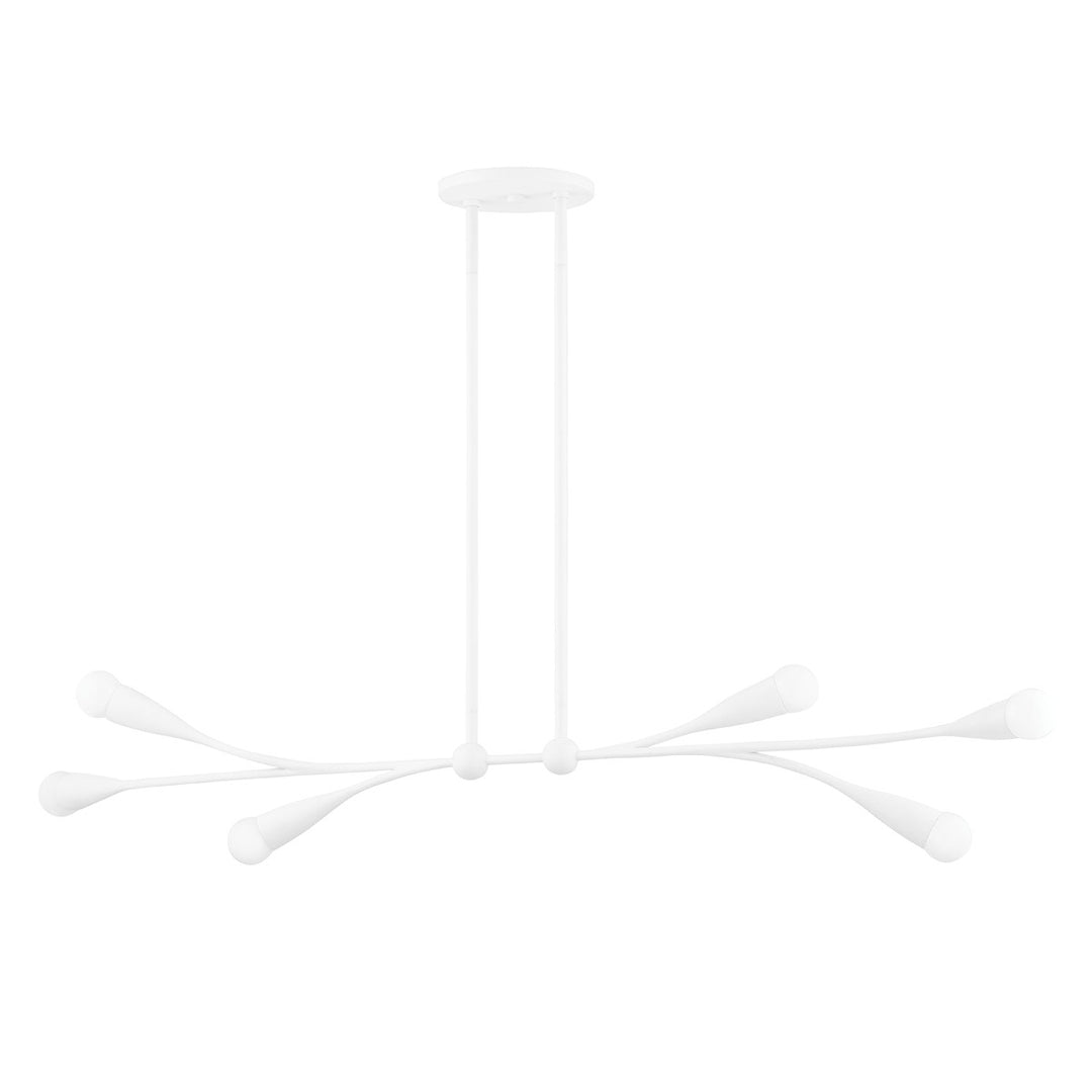 Elsa Six Light Linear in Textured White - available from The Lighting Shoppe, trusted by Canadian homeowners