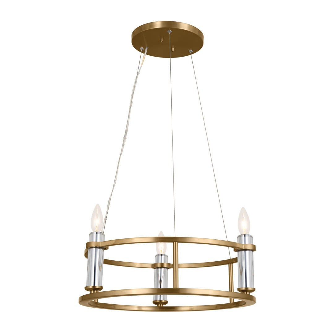 Kichler Canada - 52493BNB - Three Light Mini Chandelier - Rosalind - Brushed Natural Brass