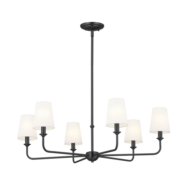 Kichler Canada - 52516BK - Six Light Chandelier - Pallas - Black