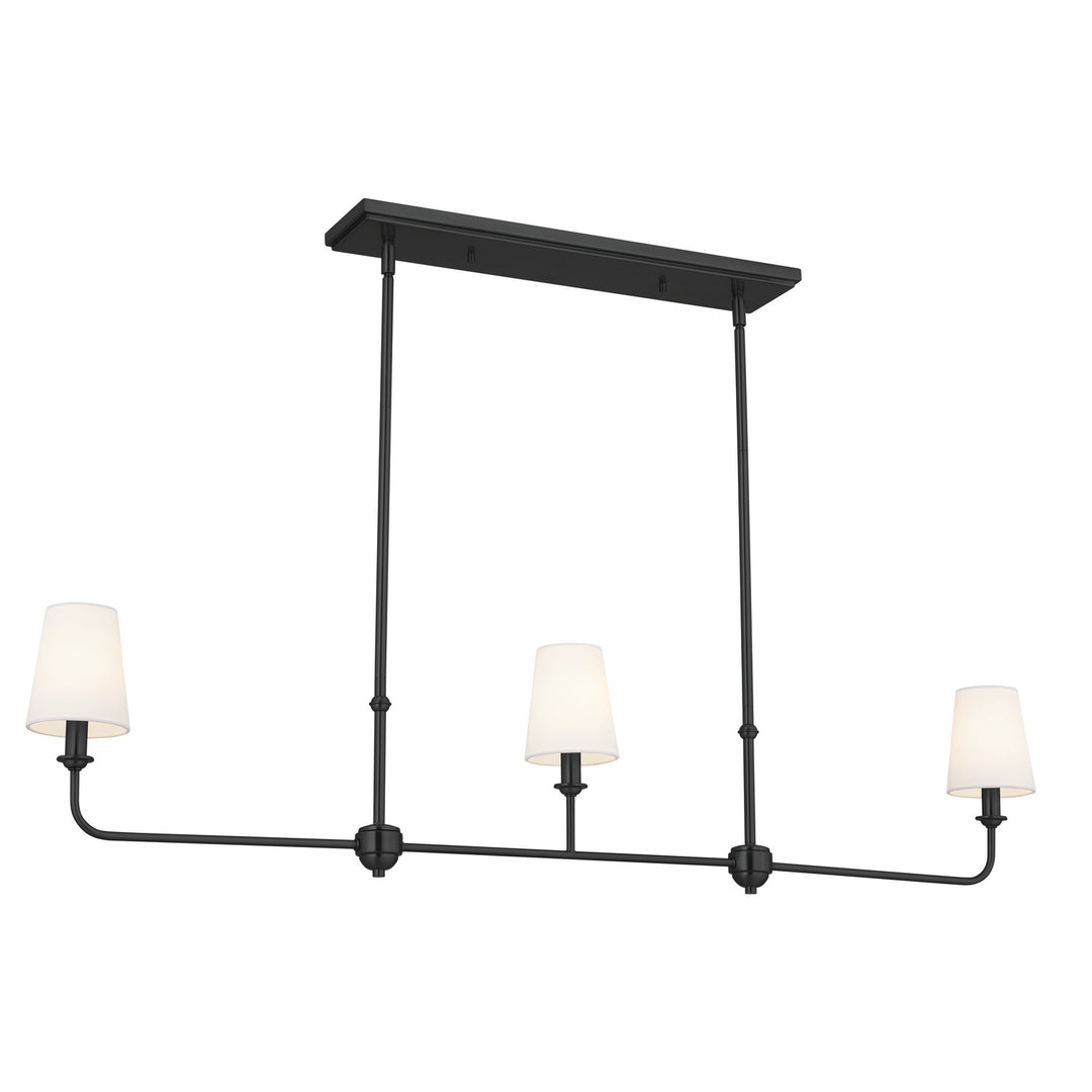 Kichler Canada - 52519BK - Three Light Linear Chandelier - Pallas - Black
