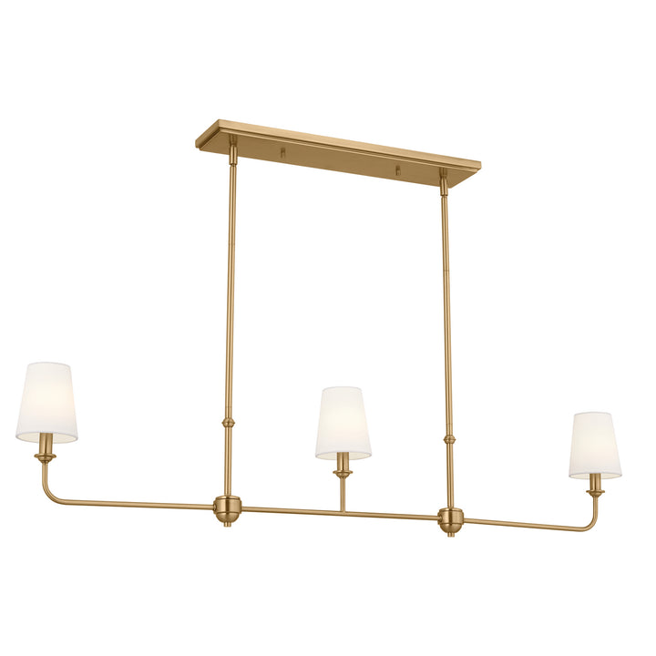 Kichler Canada - 52519BNB - Three Light Linear Chandelier - Pallas - Brushed Natural Brass