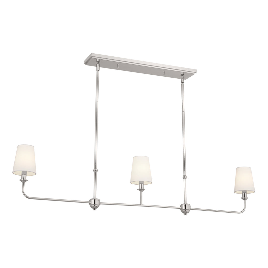 Kichler Canada - 52519PN - Three Light Linear Chandelier - Pallas - Polished Nickel