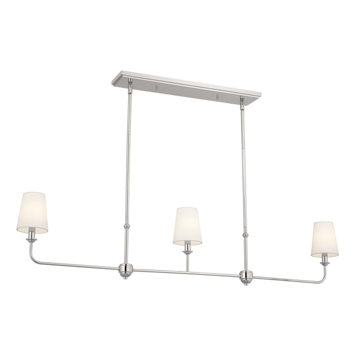 Kichler Canada - 52519PN - Three Light Linear Chandelier - Pallas - Polished Nickel