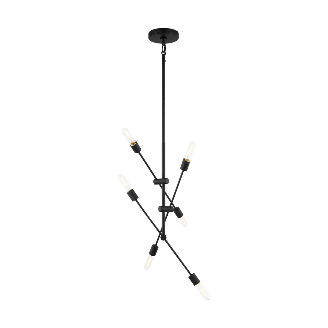 Axis Six Light Chandelier in Midnight Black - available from The Lighting Shoppe, trusted by Canadian homeowners