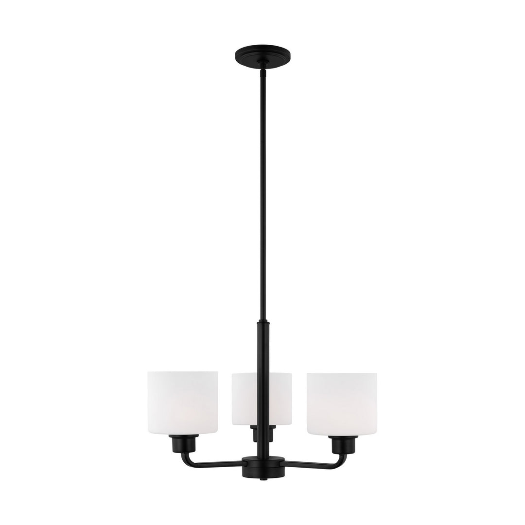 Generation Lighting Canada - 3128803EN3-112 - Three Light Chandelier - Canfield - Midnight Black