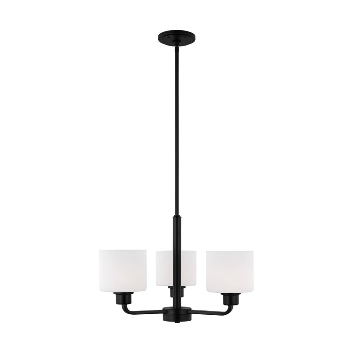 Generation Lighting Canada - 3128803EN3-112 - Three Light Chandelier - Canfield - Midnight Black