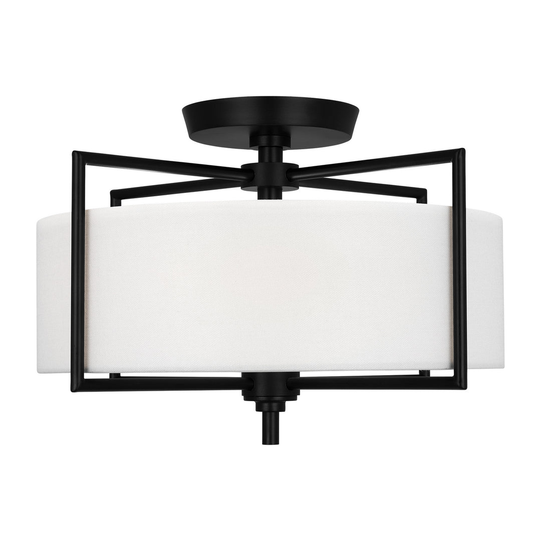 Perno Two Light Semi-Flush Mount in Aged Iron - available from The Lighting Shoppe, trusted by Canadian homeowners