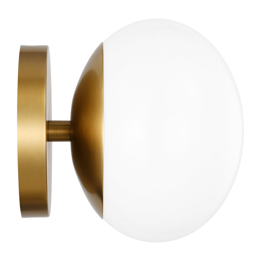 Lune One Light Wall Sconce in Burnished Brass - available from The Lighting Shoppe, trusted by Canadian homeowners