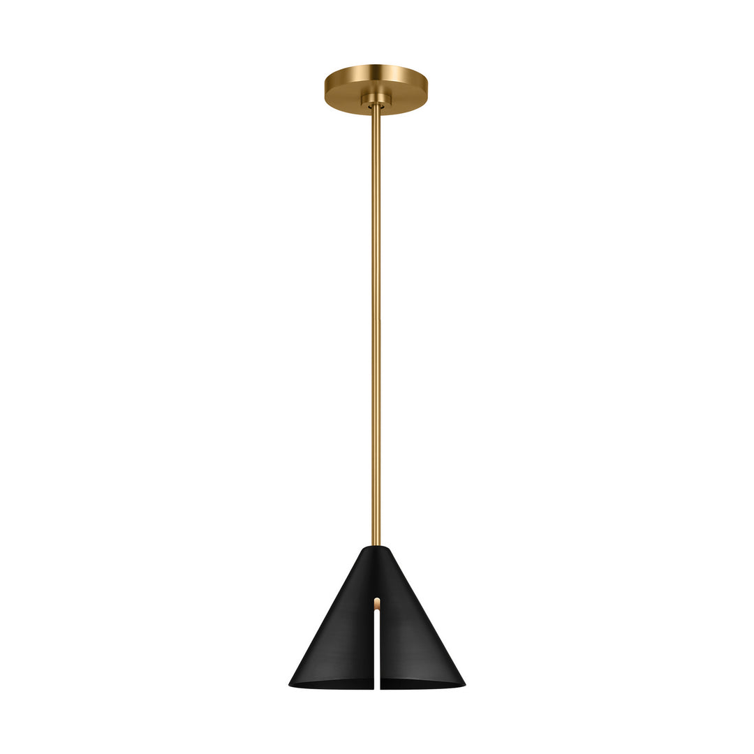 Cambre LED Pendant in Midnight Black and Burnished Brass - available from The Lighting Shoppe, trusted by Canadian homeowners